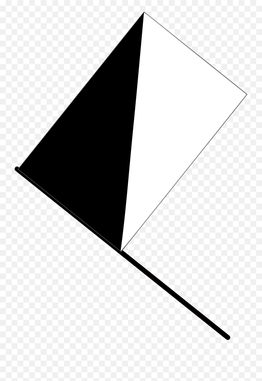 Half Black Flag Clip Art - Black White Flag F1 Png,Black Flag Png