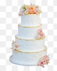 Download White Cake With Gold Trim And - Gold Trim On Cake Png,Gold Trim Png