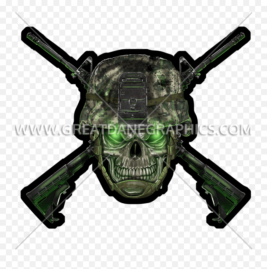 Skull Army Helmet Production Ready Artwork For T - Shirt Skull Png,Army Helmet Png