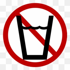 No Physical Activity Clipart - Drinking Water Sign png