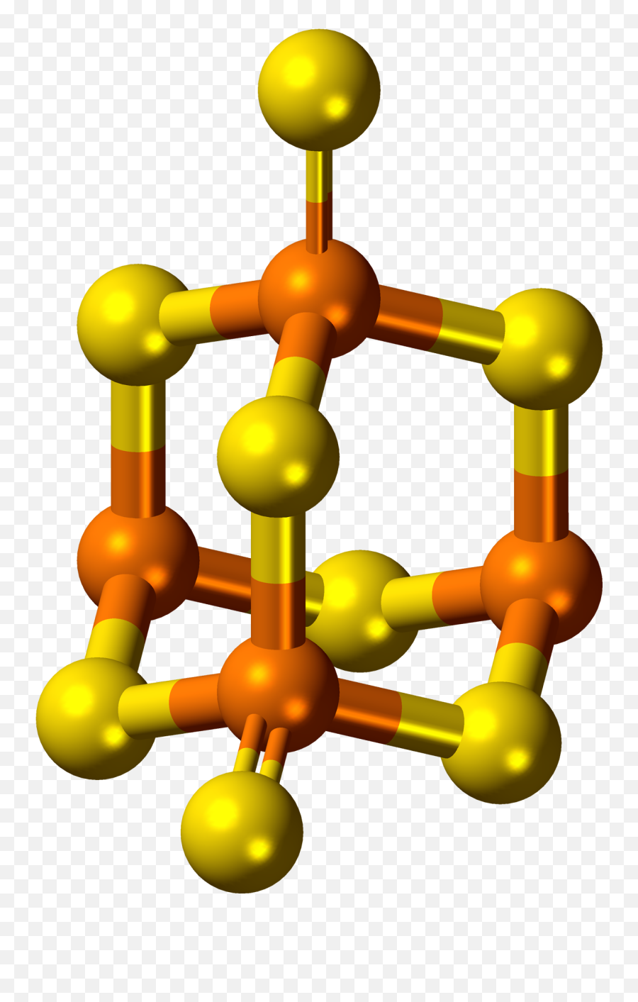 Filealpha - P4s8 3d Ballpng Wikimedia Commons Phosphorus Pentasulfide,Gold Ball Png