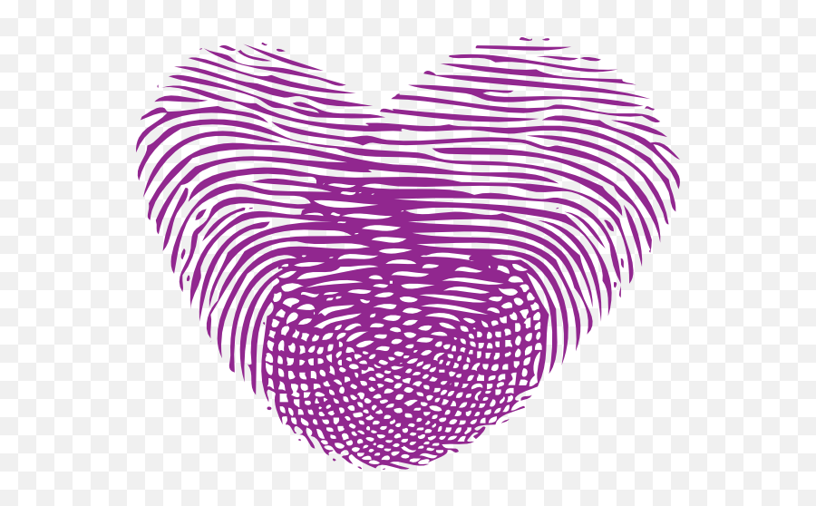 Thumbprint Heart Clip Art - Fingerprint Png,Thumb Print Png