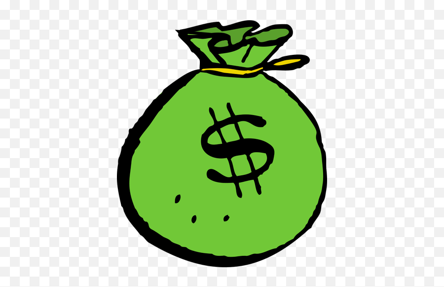 Green Money Bag Cartoon Style Free Svg - Money Bag Clip Art Png,Money Bag Icon Png