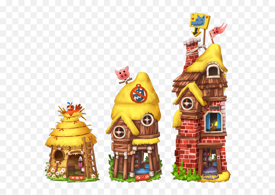 Library Of Three Little Pigs House Graphic Png