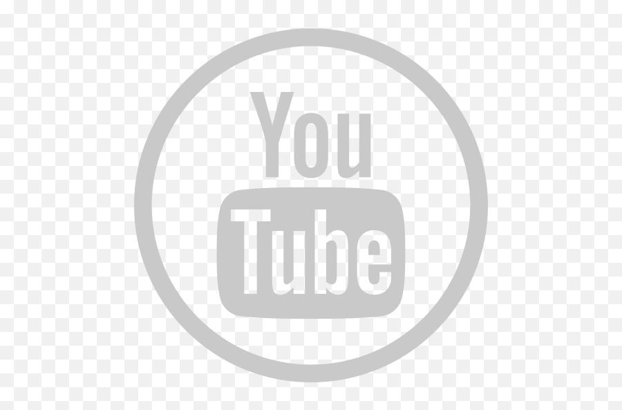 Circle Youtube Icon Png White - Round Logo Youtube White Png,Youtube White Logo