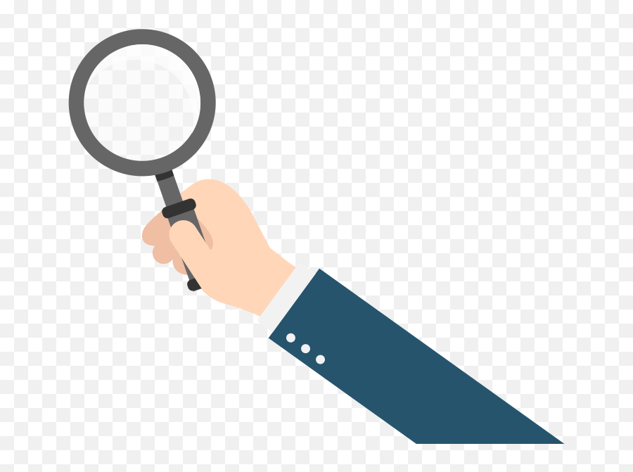 Holding A Magnifying Glass Vector - Hand Magnifying Glass Vector Png,Magnify Glass Png