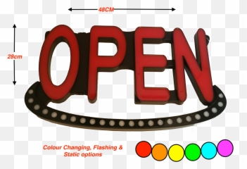 Load Image Into Gallery Viewer Led Open Sign Multi Full - Circle png