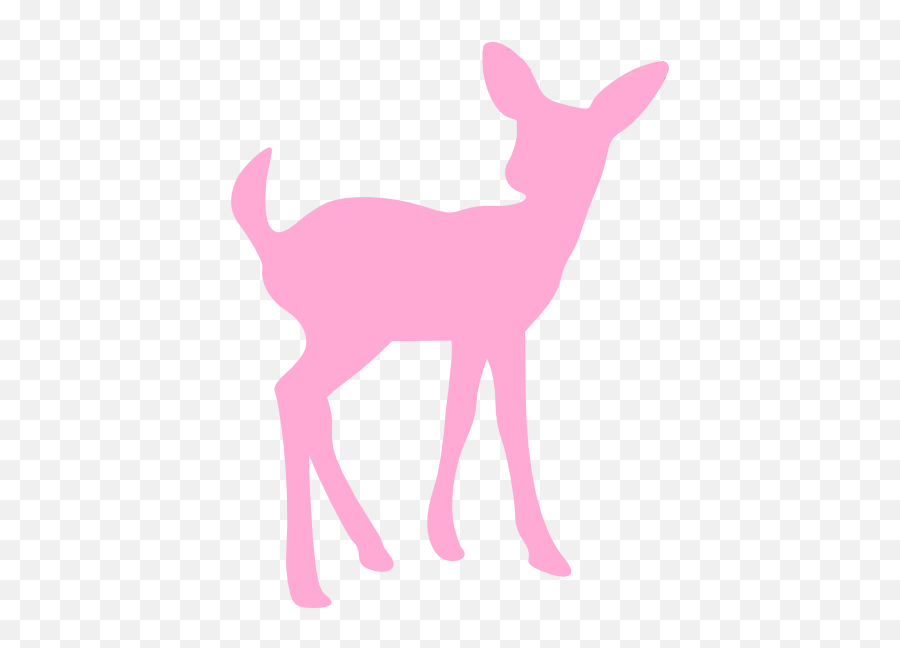 Pink Deer Image Clip Art - Vector Clip Art Baby Deer Pink Silhouette Png,Deer Transparent