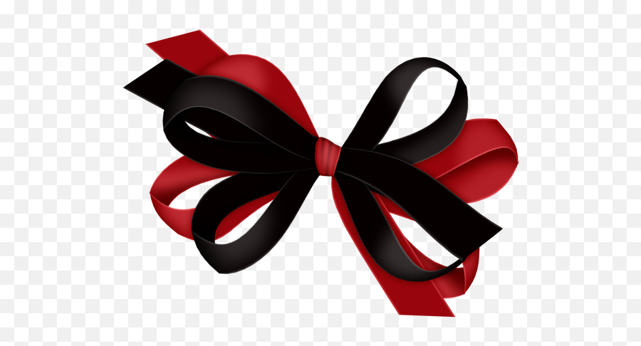 Red And Black Bow Clipart - Red And Black Bow Png,Black Bow Png