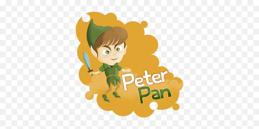 Kids Peter Pan Art Wall Decal - Elf Png,Peter Pan Silhouette Png