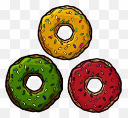 Donut Vert Jaune Rouge Colors Vertjaunerouge Greenye - Png Donuts Simpsons Png,Donuts Png
