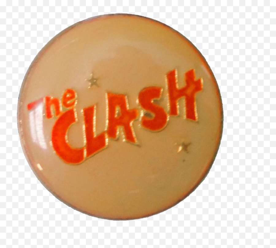 Brown Red The Clash Pin Polyvore Moodboard Filler 80s - Badge Png,80s Png