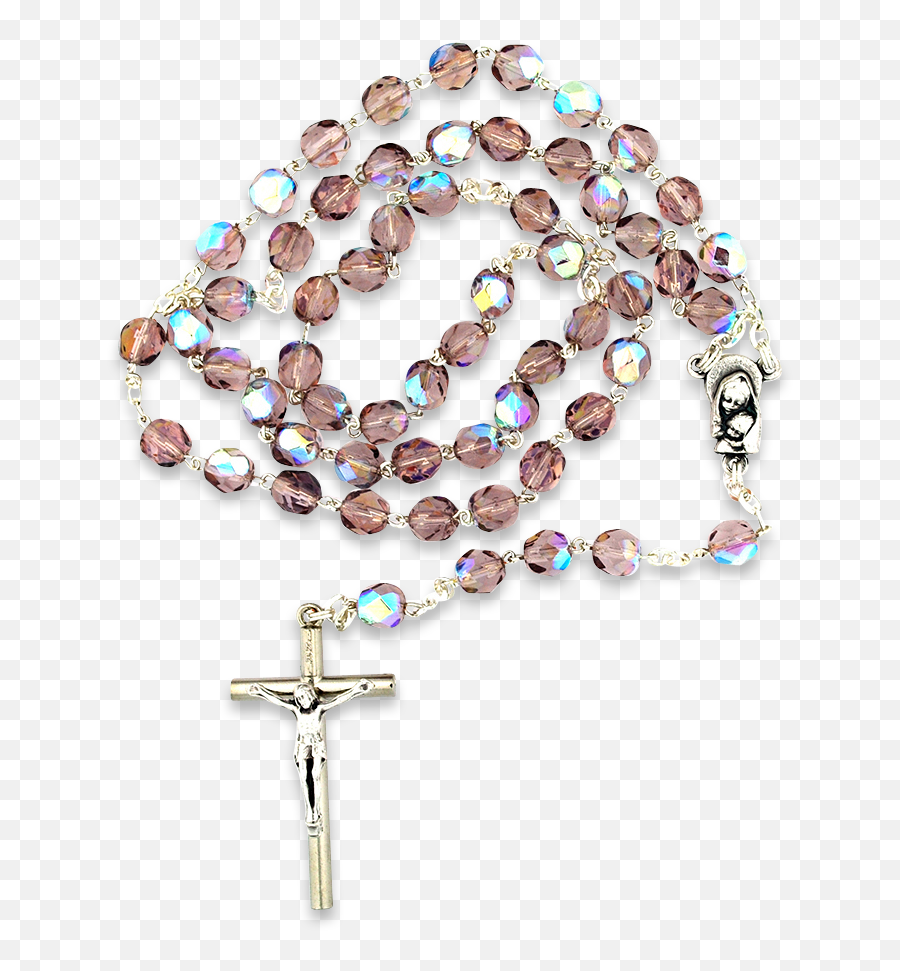 Download Hd Purple Crystal Rosary Beads - Transparent Background Rosary Clipart Png,Rosary Png