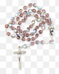 Download Hd Purple Crystal Rosary Beads - Transparent Background Clipart png