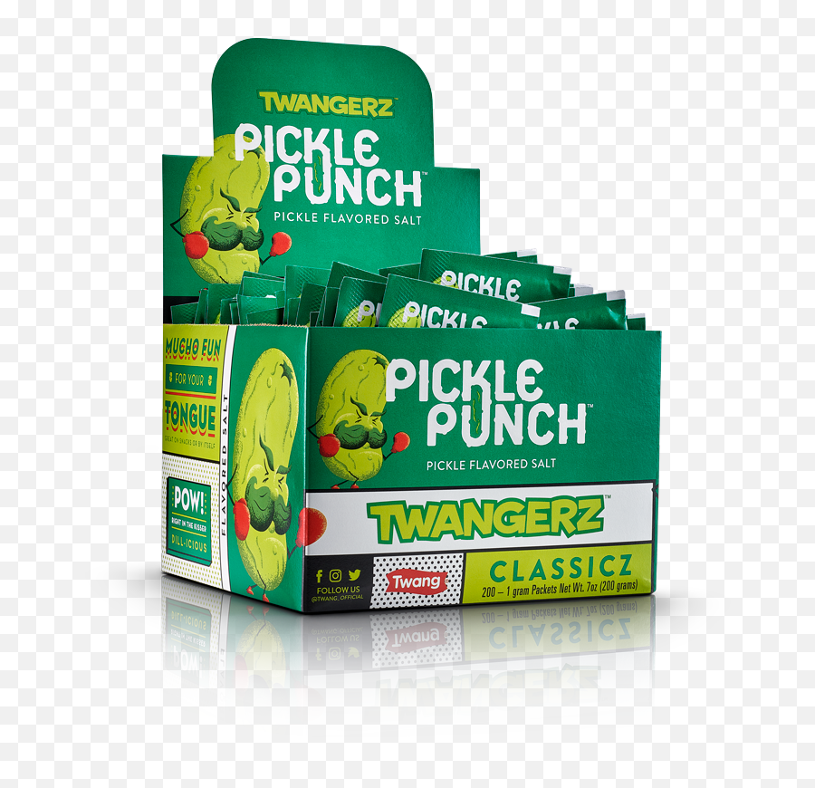 Twangerz Pickle Salt Packet Box 200ct - Pickle Punch Salt Png,Pickle Transparent