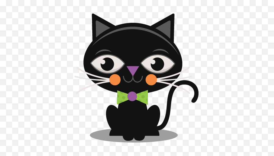 Download Black Cat Svg Scrapbook Cut - Cute Black Cat Clip Art Png,Black Cat Clipart Png