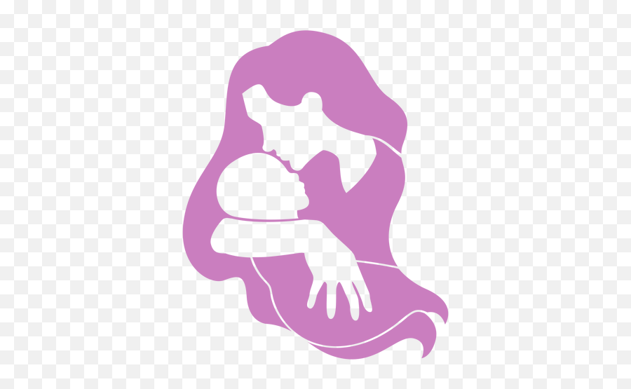 Mother Kissing Baby - Silhueta Dia Das Mães Png,Bebe Png