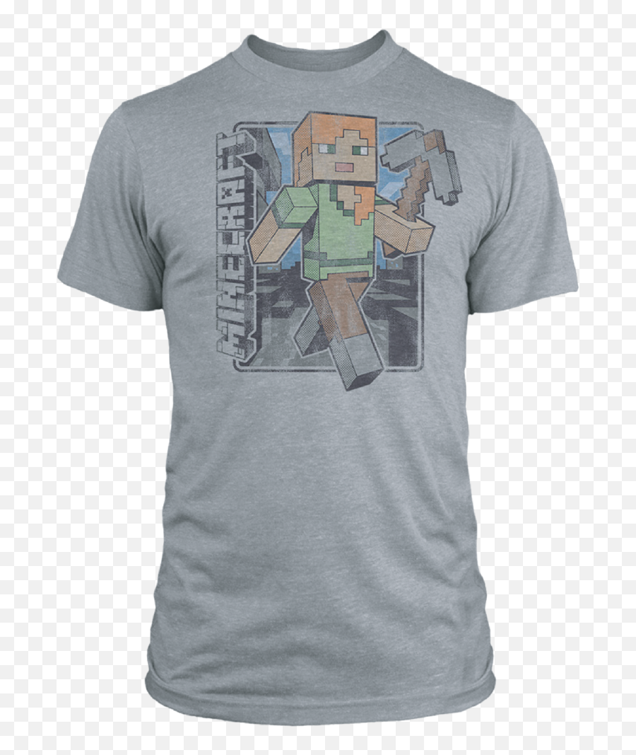 Minecraft Vintage Alex Tee Png Grey And Red Icon