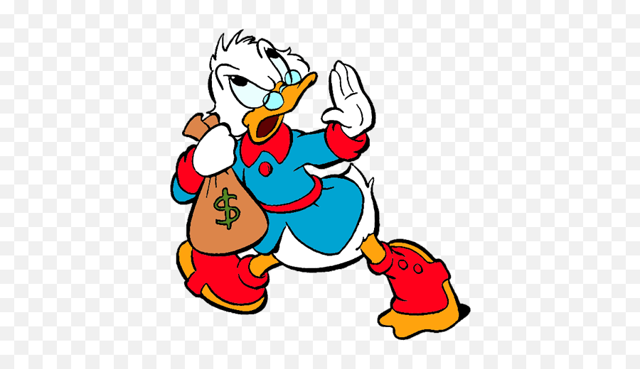 Scrooge Mcduck With Bag Of Money - Scrooge Mcduck With A Bag Of Money Png,Scrooge Mcduck Icon