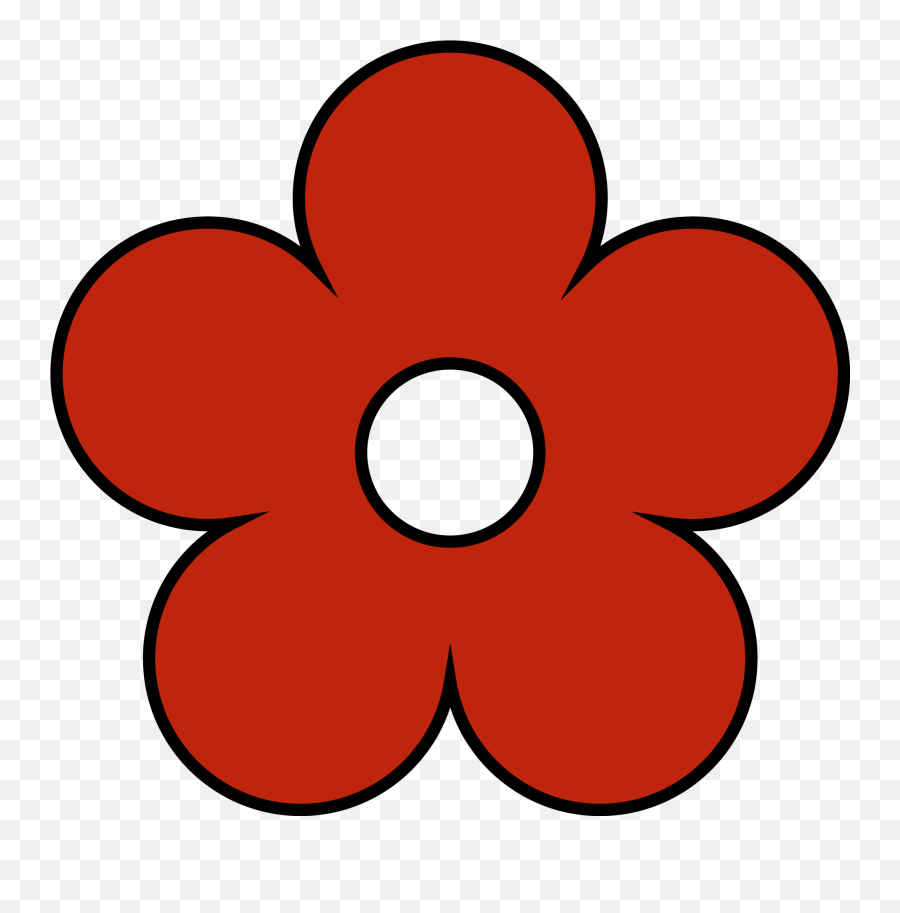 Download Red Flower Png Clipart - Red Flower Clipart,Simple Flower Png
