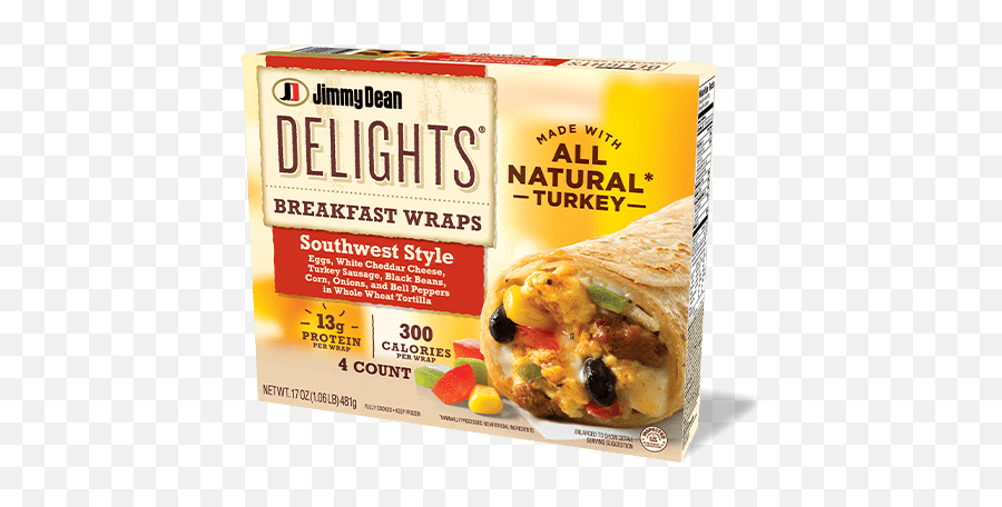 Delights Southwest Style Breakfast Wraps Jimmy Dean Brand - Jimmy Dean Breakfast Wraps Png,Sedu Icon Styling Iron