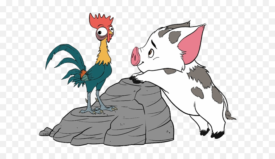 Png Moana Heihei Pua Clipart Free - Pua And Hei Hei,Hei Hei Png