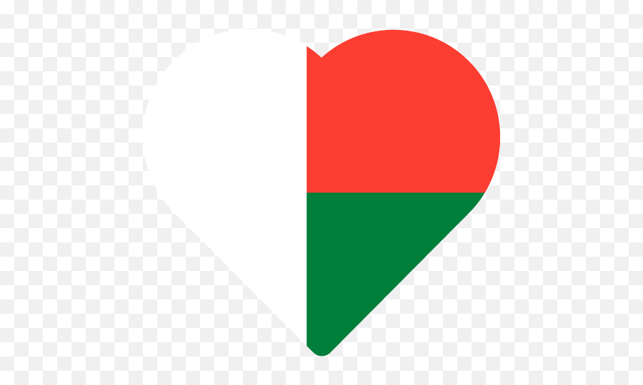 Vector Country Flag Of Madagascar - Heart Vector World Flags Vertical Png,Mg Icon