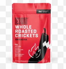 Sriracha Whole Roasted Crickets 12 Count - Roasted Crickets With Bbq Png,Sriracha Png