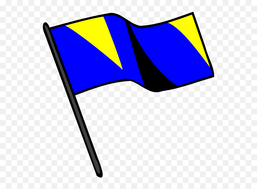 Blue Gold Black Flag Clip Art - Small Color Guard Flag Png,Black Flag Png