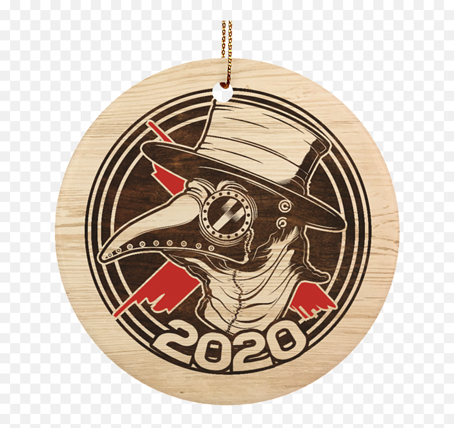 Vintage Plague Doctor Funny Decorative Christmas Ornament - Holiday Flat Circle Ornament Dont Worry Im A Doctor Plague Doctor Png,Plague Doctor Mask Icon