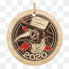 Vintage Plague Doctor Funny Decorative Christmas Ornament - Holiday Flat Circle Dont Worry Im A png