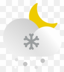 Cloud Moon Night Precipitation Snow Iconic Weather Png