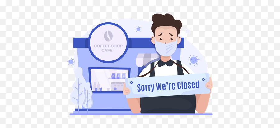 Best Premium Coffee Shop Is Closed Illustration Download In Png Icon