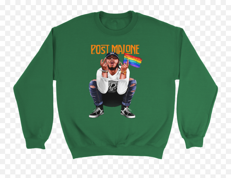 Post Malone And Lgbt Shirt Pride Month - Sweater Png,Post Malone Png