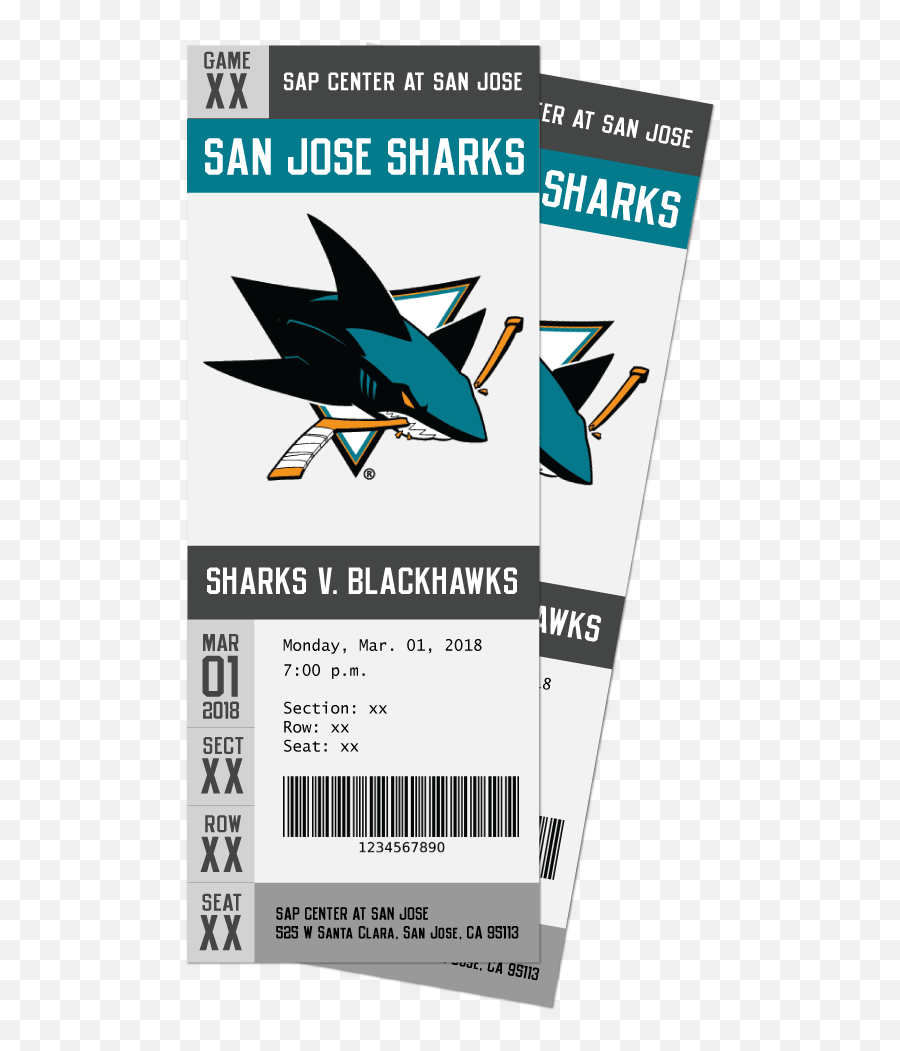 Download San Jose Sharks Png - Transparent Png Png San Jose Sharks Ticket,Blackhawks Logo Png