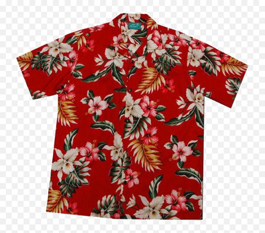 Download Red Shirt Hawaiian Print - Red Hawaiian Shirt Png,Hawaiian Shirt Png