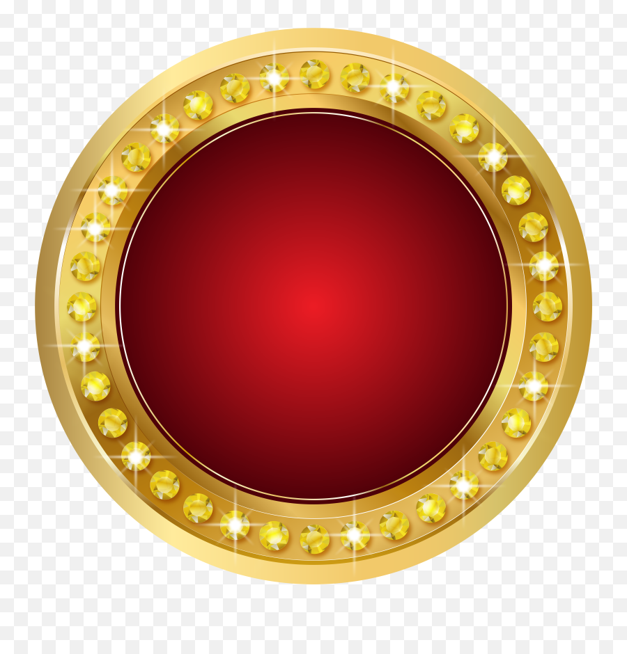 Png Free Red And Gold - Gold Circle Png,Gold Seal Png