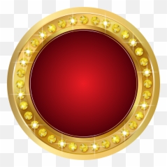 Png Free Red And Gold - Gold Circle Png,Gold Seal Png