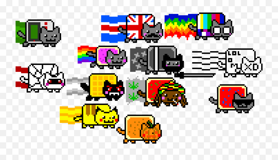 Download Hd Nyan Cat Transparent Png Image - Nicepngcom Nyan Cat,Nyan Cat Transparent