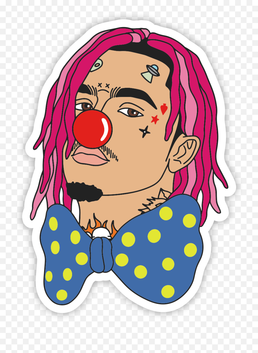 Clown Nose Png - Lil Pump Clown Sticker,Lil Pump Png