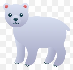 Cute Polar Bear Clipart - Animals In Winter Png
