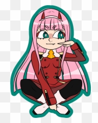 Zero Two Darling In The Franxx Charm - Cartoon Png,Zero Two Png
