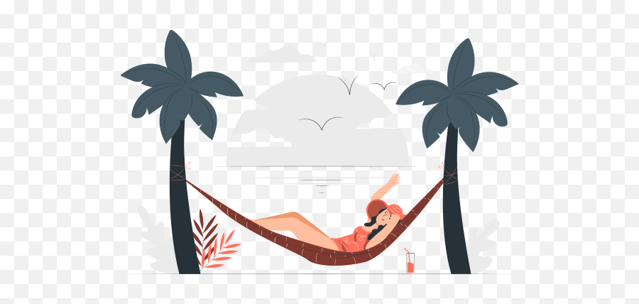 Sunbathe In A Hammock Pana Style - Hammock Illustration Png,Hammock Png