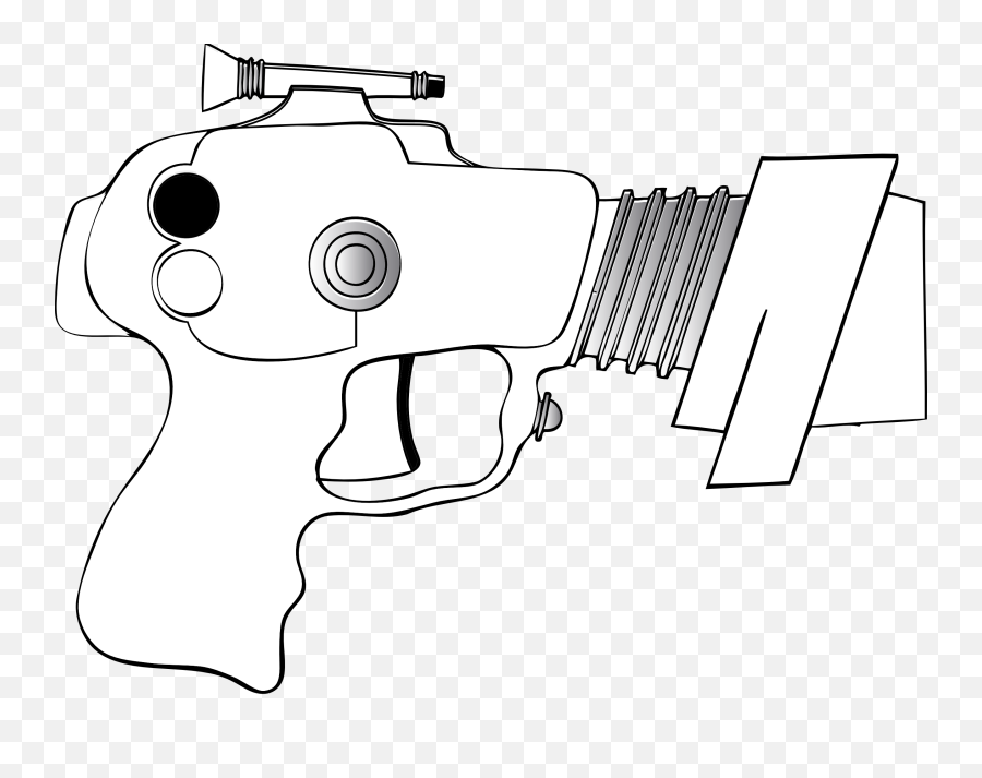 Clip Art Ray Gun Black White Line Christmas Clipart - Toy Nerf Gambar Pensil Sketsa Png,Gun Clipart Png