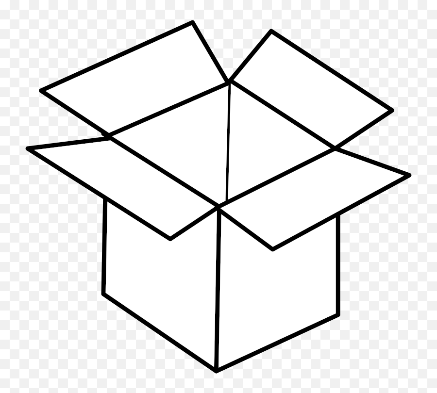 Download Free Png Open Box Boite - Clip Art Black And White Box,Open Box Png