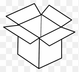 Download Free Png Open Box Boite - Clip Art Black And White