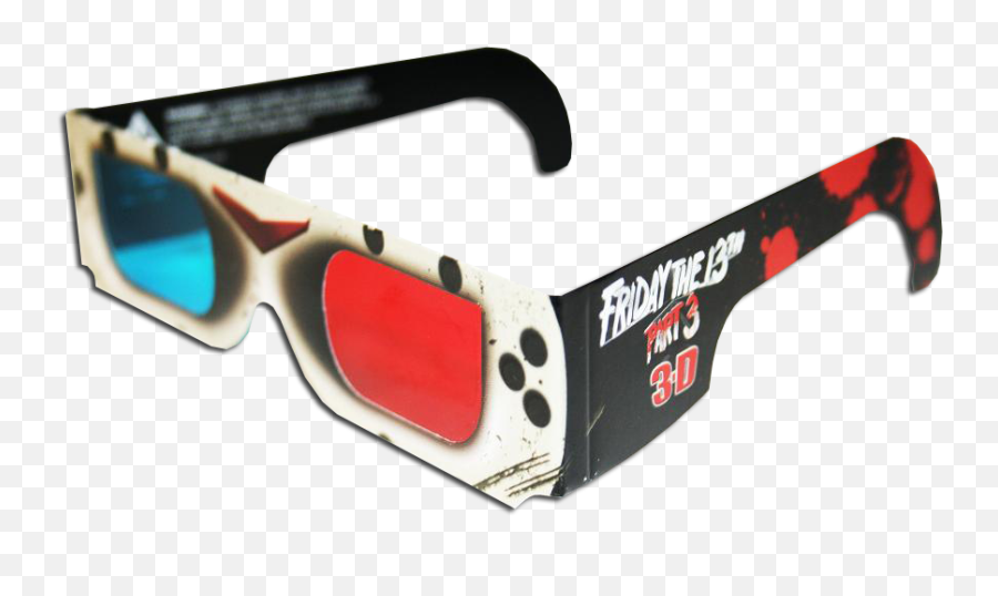 Download Hd Friday The 13th 3d Glasses - Glasses Transparent 3 D Glasses Png,3d Glasses Png