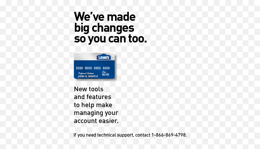 Manage Your Lowes Consumer Card Account - Vertical Png,Lowes Logo Png