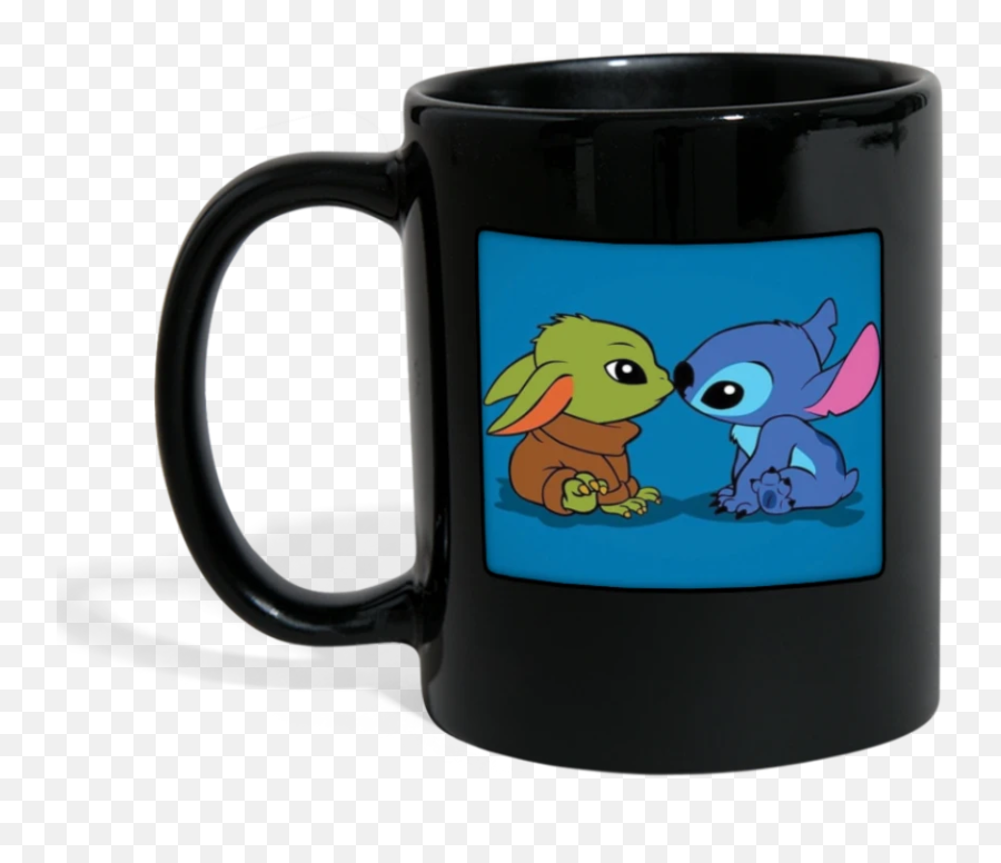 Details About Baby Yoda U0026 Stitch Cute Gift Full Color Mug Lilo Toothless Coffee Cup - Mug Png,Lilo And Stitch Logo