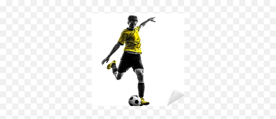 Brazilian Soccer Football Player Young Man Kicking Silhouette Sticker U2022 Pixers We Live To Change - Return To Sports After Acl Png,Football Player Silhouette Png